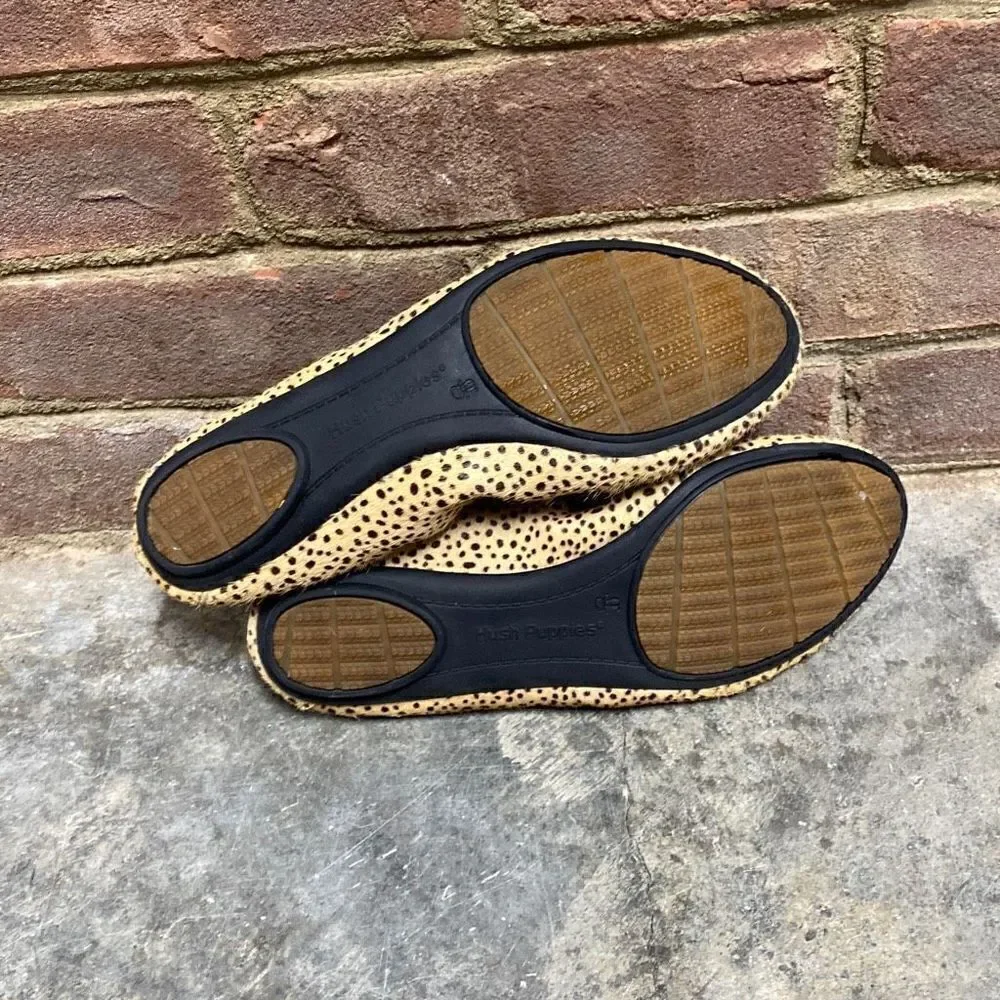 Hush Puppies Chaste Spotted Calf Hair Ballet Flat Size 7.5